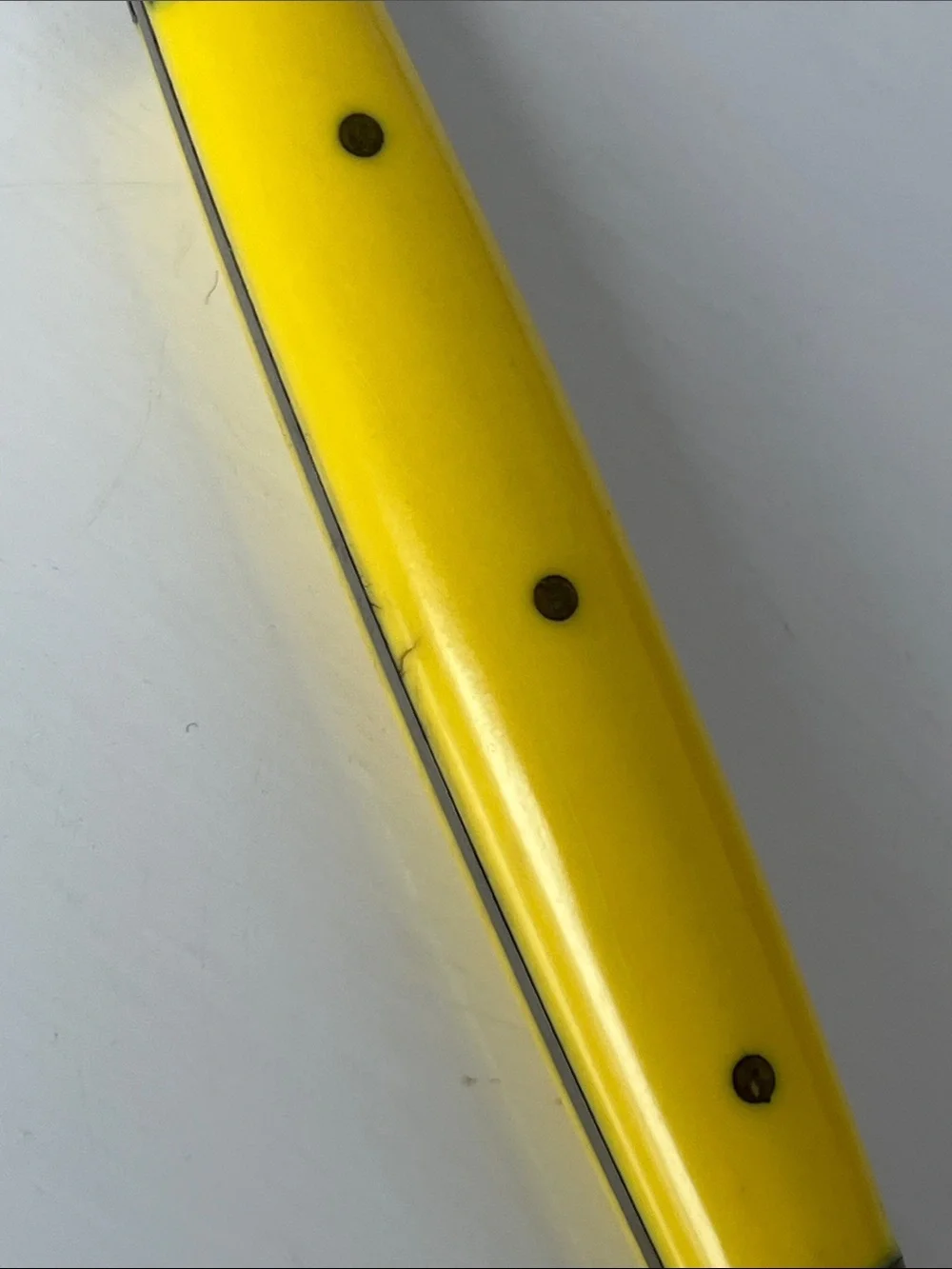 Vintage Bonniers France Yellow Handle Fork Set Brass Accent French Flatware